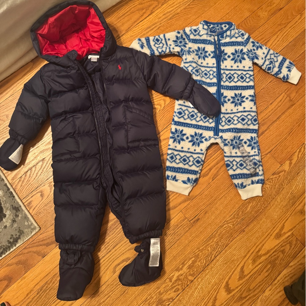 Ralph Lauren 9-12mos Boy puffer and Sherpa jacket Carters